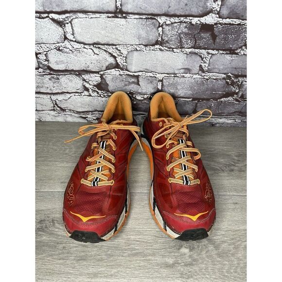 Hoka One Vibram Mafate Speed 2 Red Synthetic Running Shoes Men 9.5M US/43 1/3EU - Picture 2 of 16